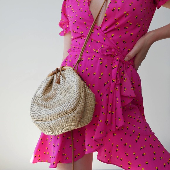 Straw Handbag Crossbody | Vintage Purse - Picture 1 of 9